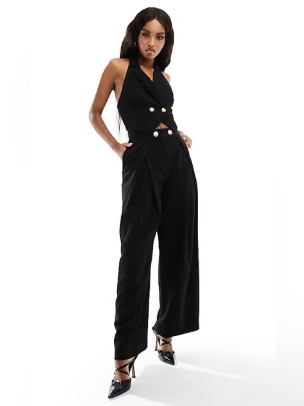 ASOS Design halter neck vest & pants set